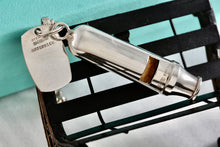 Load image into Gallery viewer, Tiffany &amp; Co. Vintage Silver Tube Whistle Rectangle Tag Keychain
