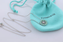 Load image into Gallery viewer, Tiffany &amp; Co. Nature Silver Blue Enamel Daisy Round Charm Necklace
