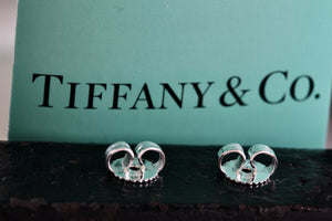 Tiffany & Co. Sterling Silver (2) Round Pie Crust Earring backs