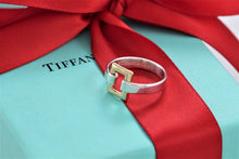 Load image into Gallery viewer, Tiffany &amp; Co. 18K Gold &amp; Silver Rectangle Buckle Ring
