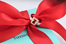 Load image into Gallery viewer, Tiffany &amp; Co. 18K Gold &amp; Silver Rectangle Buckle Ring
