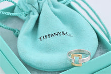 Load image into Gallery viewer, Tiffany &amp; Co. 18K Gold &amp; Silver Rectangle Buckle Ring
