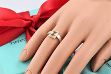 Load image into Gallery viewer, Tiffany &amp; Co. 18K Gold &amp; Silver Rectangle Buckle Ring
