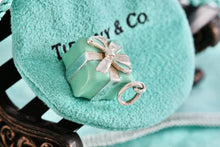 Load image into Gallery viewer, Tiffany &amp; Co. Silver Blue Enamel Giftbox Charm
