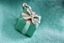 Load image into Gallery viewer, Tiffany &amp; Co. Silver Blue Enamel Giftbox Charm
