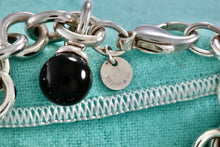 Load image into Gallery viewer, Tiffany &amp; Co. Hardwear Silver Fascination Hematite Carnelian and Onyx Dangle Ball Bracelet
