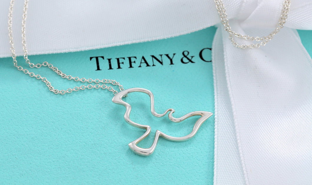 Tiffany & Co. Paloma Picasso Silver Dove Bird Necklace