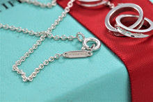 Load image into Gallery viewer, Tiffany &amp; Co. 1837 Silver Interlocking Circles Dangling Lariat Necklace
