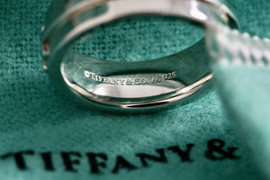 Tiffany & Co. Silver Tiffany T Two Ring Size 5