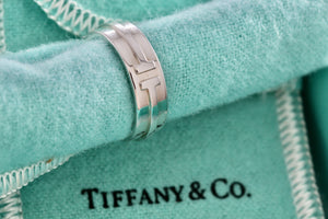 Tiffany & Co. Silver Tiffany T Two Ring Size 5