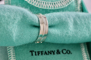 Tiffany & Co. Silver Tiffany T Two Ring Size 5