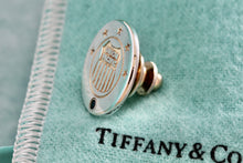 Load image into Gallery viewer, Tiffany &amp; Co. Vintage 14K Gold Inlay Blue Sapphire Silver Union Pacific 5 Star Brooch Pin
