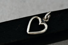 Load image into Gallery viewer, Sterling Silver Small Open Heart Charm Pendant
