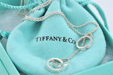 Load image into Gallery viewer, Tiffany &amp; Co. 1837 Silver Interlocking Circles Dangling Lariat Necklace
