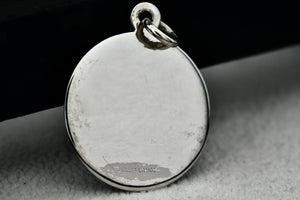 Lamode Sterling Silver "Little Girl" Round Circle Charm Pendant