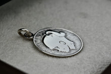 Load image into Gallery viewer, Lamode Sterling Silver &quot;Little Girl&quot; Round Circle Charm Pendant
