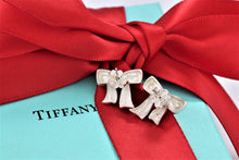 Load image into Gallery viewer, Tiffany &amp; Co. Silver Ribbon Bow Stud Earrings Vintage
