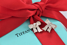 Load image into Gallery viewer, Tiffany &amp; Co. Silver Ribbon Bow Stud Earrings Vintage
