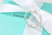 Load image into Gallery viewer, Tiffany &amp; Co. 1837 Silver Narrow 3 Diamond Band Stacking Ring

