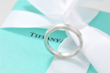 Load image into Gallery viewer, Tiffany &amp; Co. 1837 Silver Narrow 3 Diamond Band Stacking Ring

