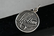 Load image into Gallery viewer, Dane Craft Sterling Silver &quot;Mother&quot; Round Circle Tag Charm Pendant
