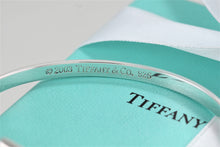 Load image into Gallery viewer, Tiffany &amp; Co. Silver Modern Rectangle Hook Bangle Bracelet
