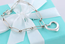 Load image into Gallery viewer, Tiffany &amp; Co. Elsa Peretti Silver Open Heart Link 6.75&quot; Bracelet

