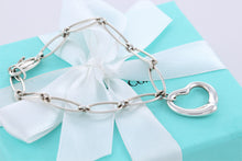 Load image into Gallery viewer, Tiffany &amp; Co. Elsa Peretti Silver Open Heart Link 6.75&quot; Bracelet
