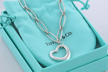 Load image into Gallery viewer, Tiffany &amp; Co. Elsa Peretti Silver Open Heart Link 6.75&quot; Bracelet
