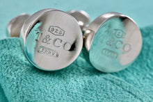 Load image into Gallery viewer, Tiffany &amp; Co. Mens 1837 Silver Concave Round Cufflinks
