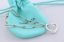 Load image into Gallery viewer, Tiffany &amp; Co. Elsa Peretti Silver Open Heart Link 6.75&quot; Bracelet
