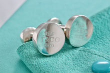 Load image into Gallery viewer, Tiffany &amp; Co. Mens 1837 Silver Concave Round Cufflinks
