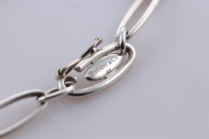 Tiffany & Co. Elsa Peretti Silver Open Heart Link 6.75" Bracelet
