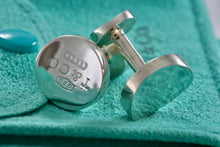 Load image into Gallery viewer, Tiffany &amp; Co. Mens 1837 Silver Concave Round Cufflinks
