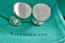 Load image into Gallery viewer, Tiffany &amp; Co. Mens 1837 Silver Concave Round Cufflinks
