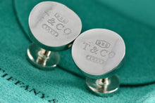 Load image into Gallery viewer, Tiffany &amp; Co. Mens 1837 Silver Concave Round Cufflinks
