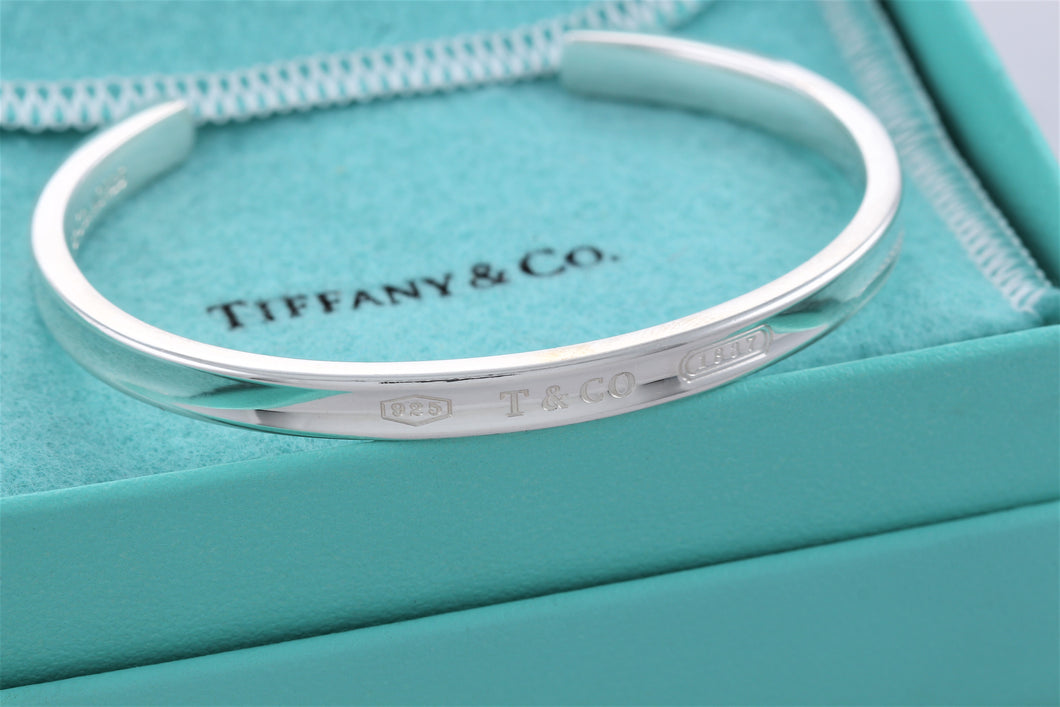 Tiffany & Co. 1837 Silver Narrow Cuff Bracelet