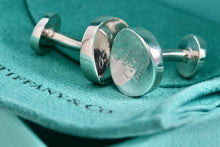 Load image into Gallery viewer, Tiffany &amp; Co. Mens 1837 Silver Concave Round Cufflinks
