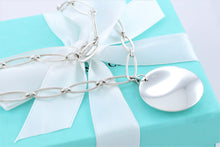 Load image into Gallery viewer, Tiffany &amp; Co. Elsa Peretti Silver Large Circle Disc Oval Link Necklace
