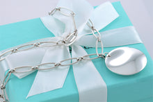 Load image into Gallery viewer, Tiffany &amp; Co. Elsa Peretti Silver Large Circle Disc Oval Link Necklace
