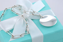Load image into Gallery viewer, Tiffany &amp; Co. Elsa Peretti Silver Large Circle Disc Oval Link Necklace
