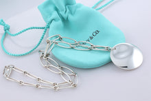 Load image into Gallery viewer, Tiffany &amp; Co. Elsa Peretti Silver Large Circle Disc Oval Link Necklace
