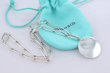 Load image into Gallery viewer, Tiffany &amp; Co. Elsa Peretti Silver Large Circle Disc Oval Link Necklace
