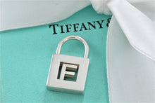 Load image into Gallery viewer, Tiffany &amp; Co. Silver Letter &quot;F&quot; Padlock Pendant
