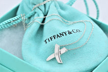 Load image into Gallery viewer, Tiffany &amp; Co. Paloma Picasso Silver &#39;&#39;X&#39;&#39; Diamond Necklace
