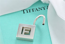 Load image into Gallery viewer, Tiffany &amp; Co. Silver Letter &quot;F&quot; Padlock Pendant
