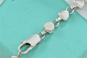 Tiffany & Co. Silver Chain of Hearts Link 16" Necklace