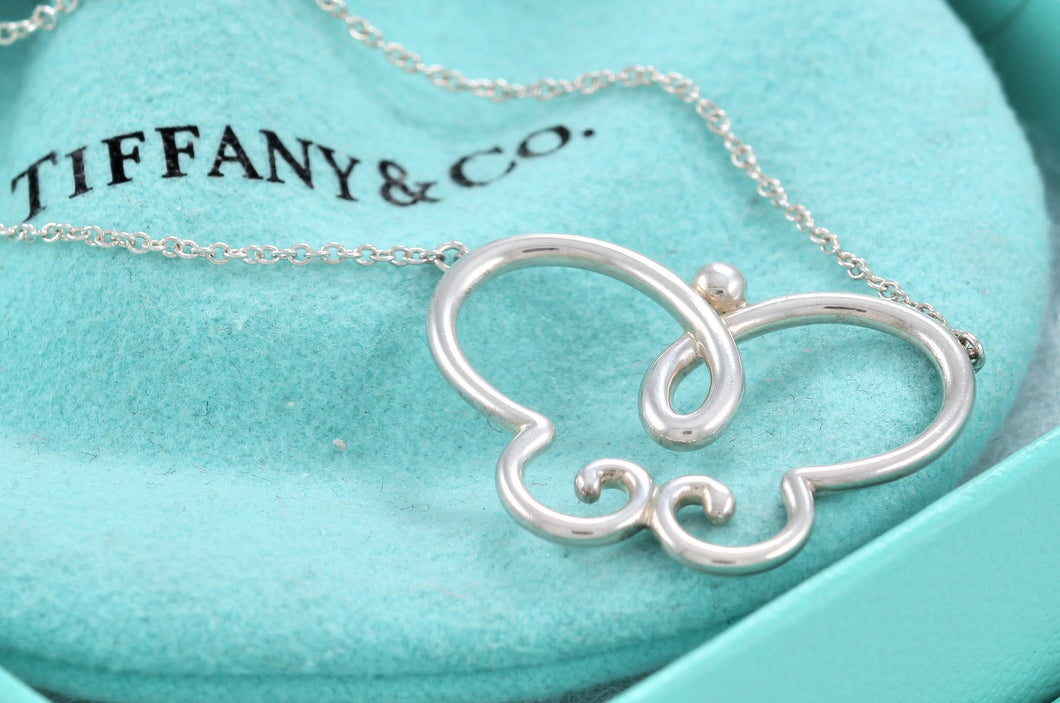Tiffany & Co. Paloma Picasso Silver Villa Butterfly Necklace
