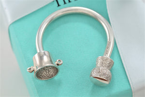 Tiffany & Co. Silver Cork & Bucket Keychain Key Ring