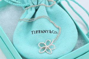 Tiffany & Co. Paloma Picasso Silver Villa Flower Necklace